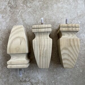 NEW 3 Universal Forest 440517 French Gothic Posts Top, 6x 4  Pine Wood Natural